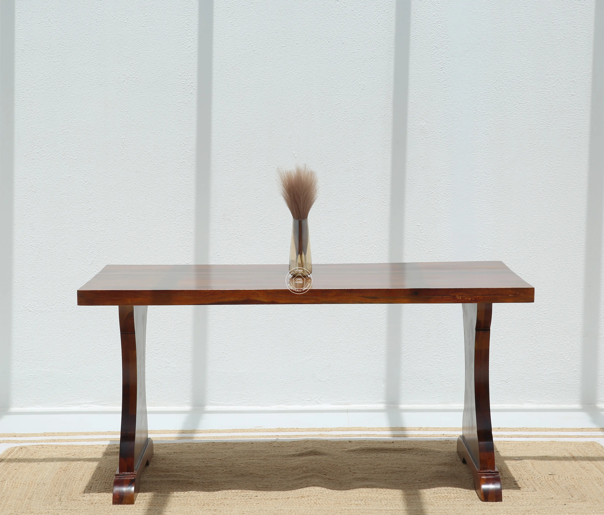 Rosetta Wooden 4 Seater Dining Table – (Only Table) , Honey finish | Opelhome UAE - Opelhome