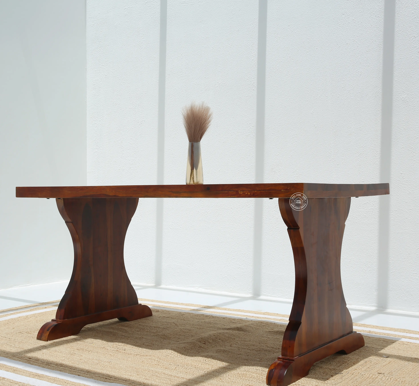 Rosetta Wooden 4 Seater Dining Table – (Only Table) , Honey finish | Opelhome UAE - Opelhome