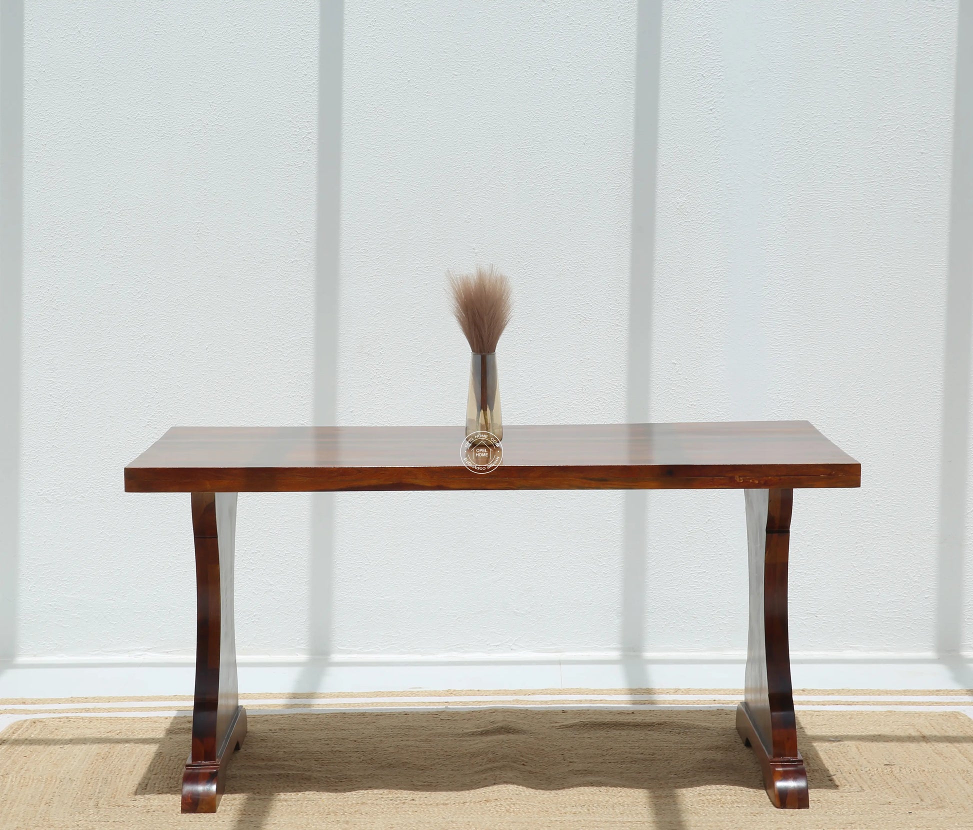 Rosetta Wooden 4 Seater Dining Table – (Only Table) , Honey finish | Opelhome UAE - Opelhome