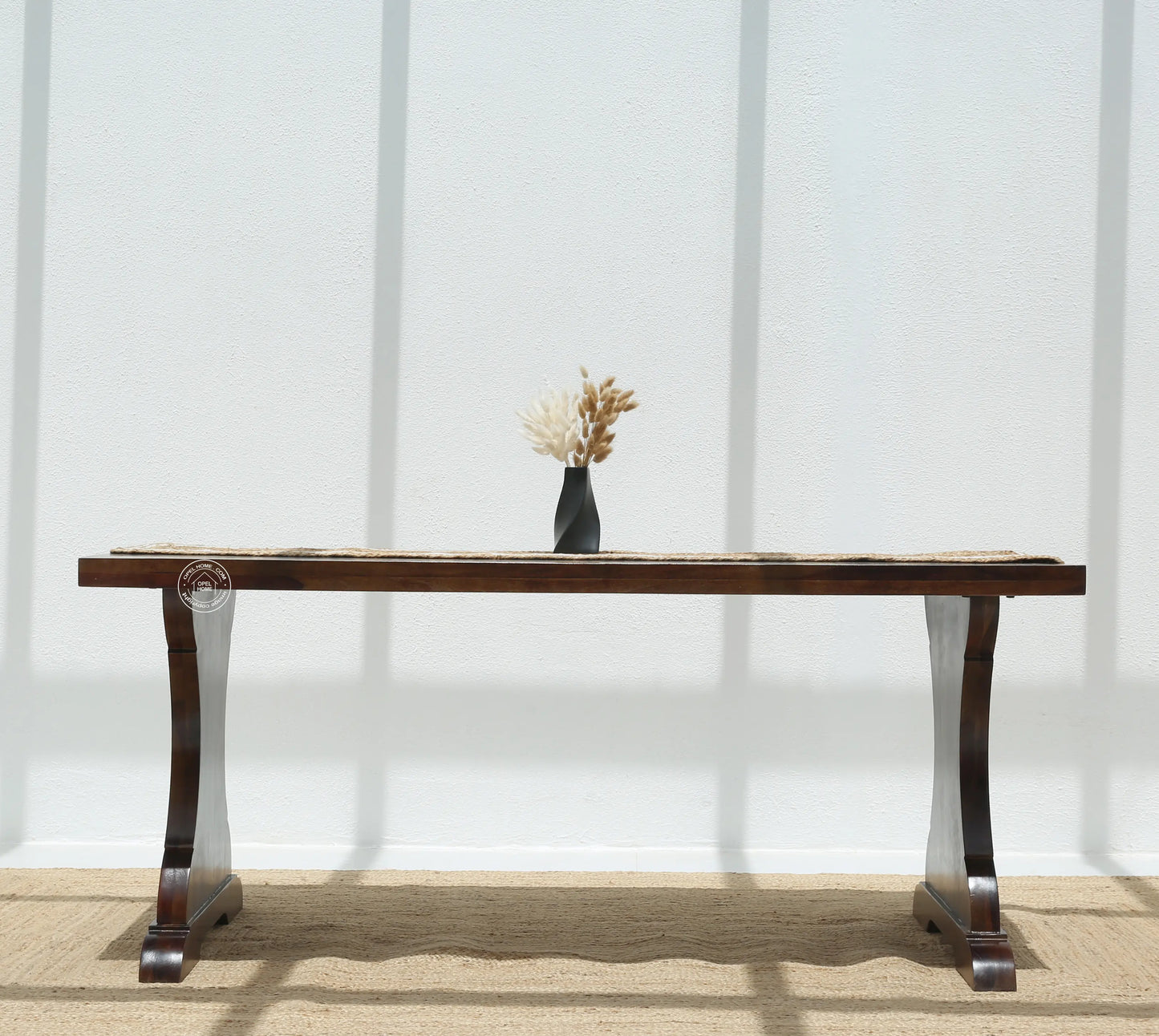 Rosetta Wooden 6 Seater Dining Table – (Only Table) , Walnut finish | Opelhome UAE - Opelhome