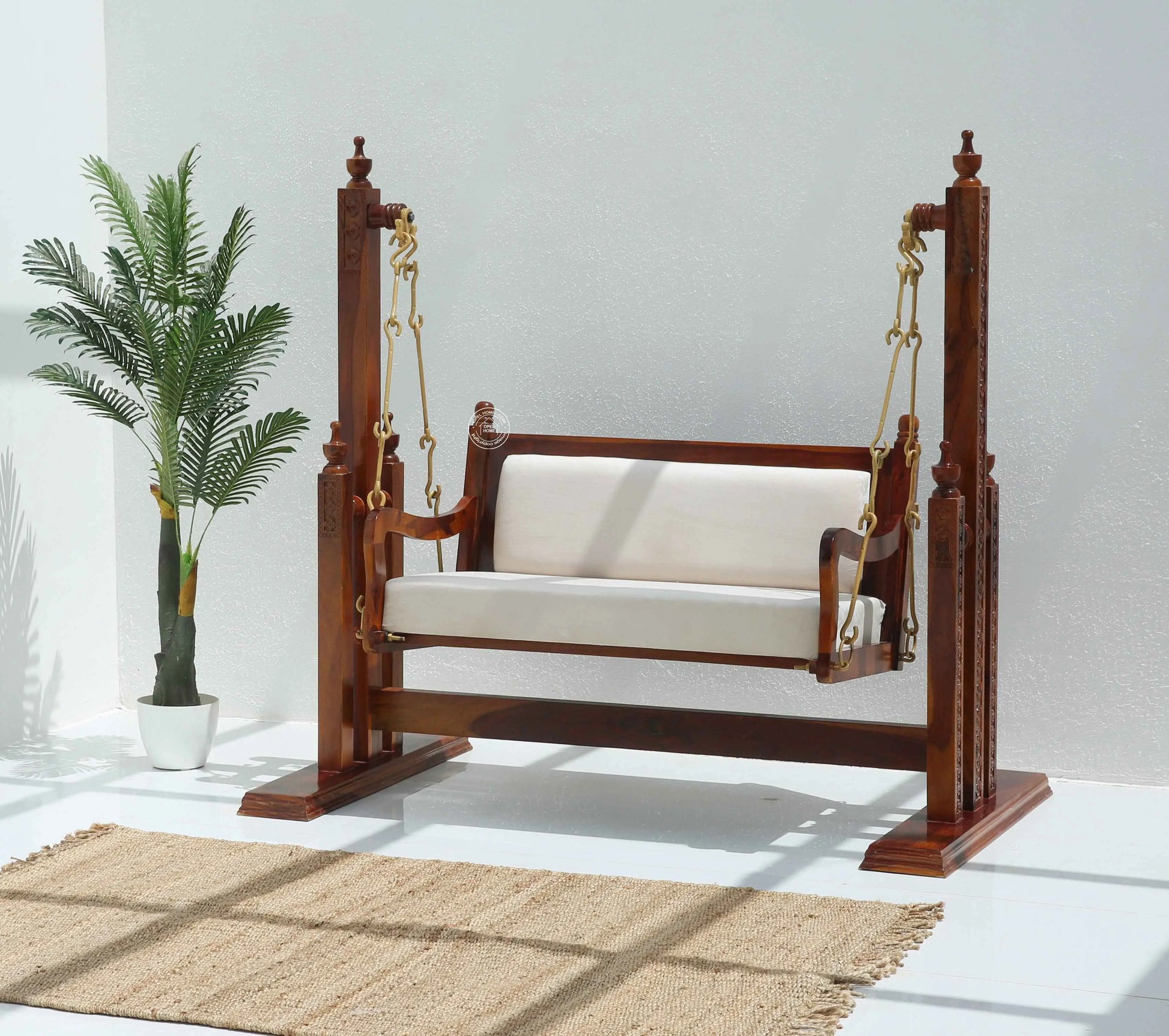 Royal wooden swing chair