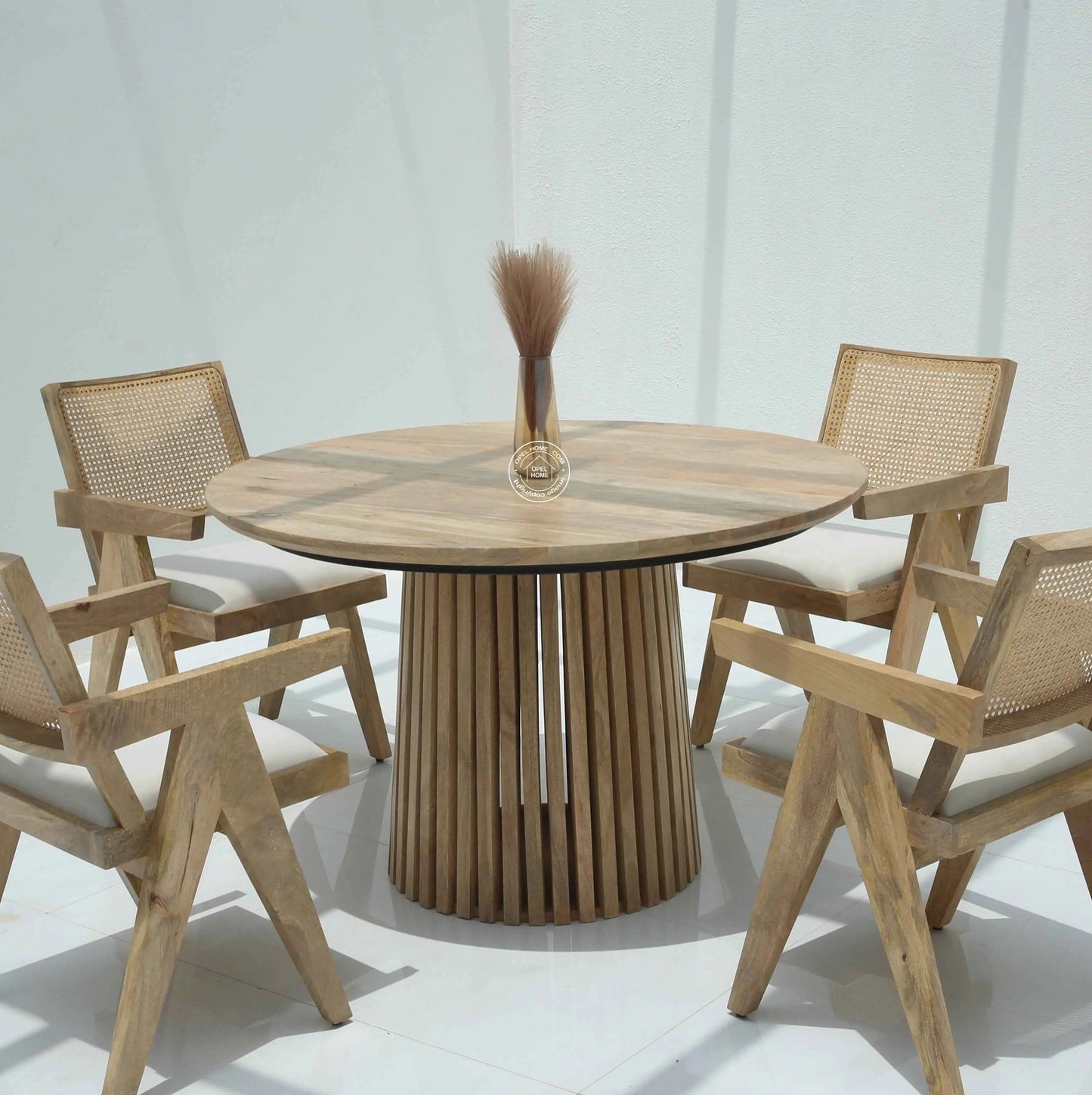 Shaker Round 4 Seater Dining Table – (Only Table) | Opelhome UAE