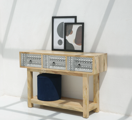 Sterra Wooden Console & Buffet – Solid Mango Wood | Opelhome UAE - Opelhome