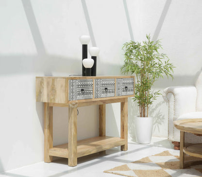 Sterra Wooden Console & Buffet – Solid Mango Wood | Opelhome UAE