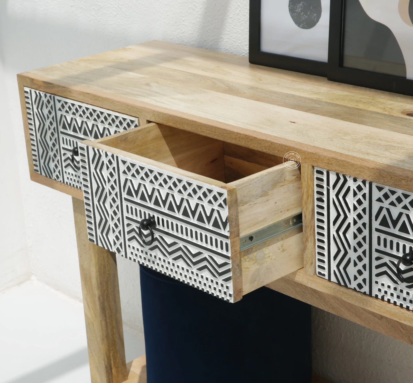 Sterra Wooden Console & Buffet – Solid Mango Wood | Opelhome UAE - Opelhome