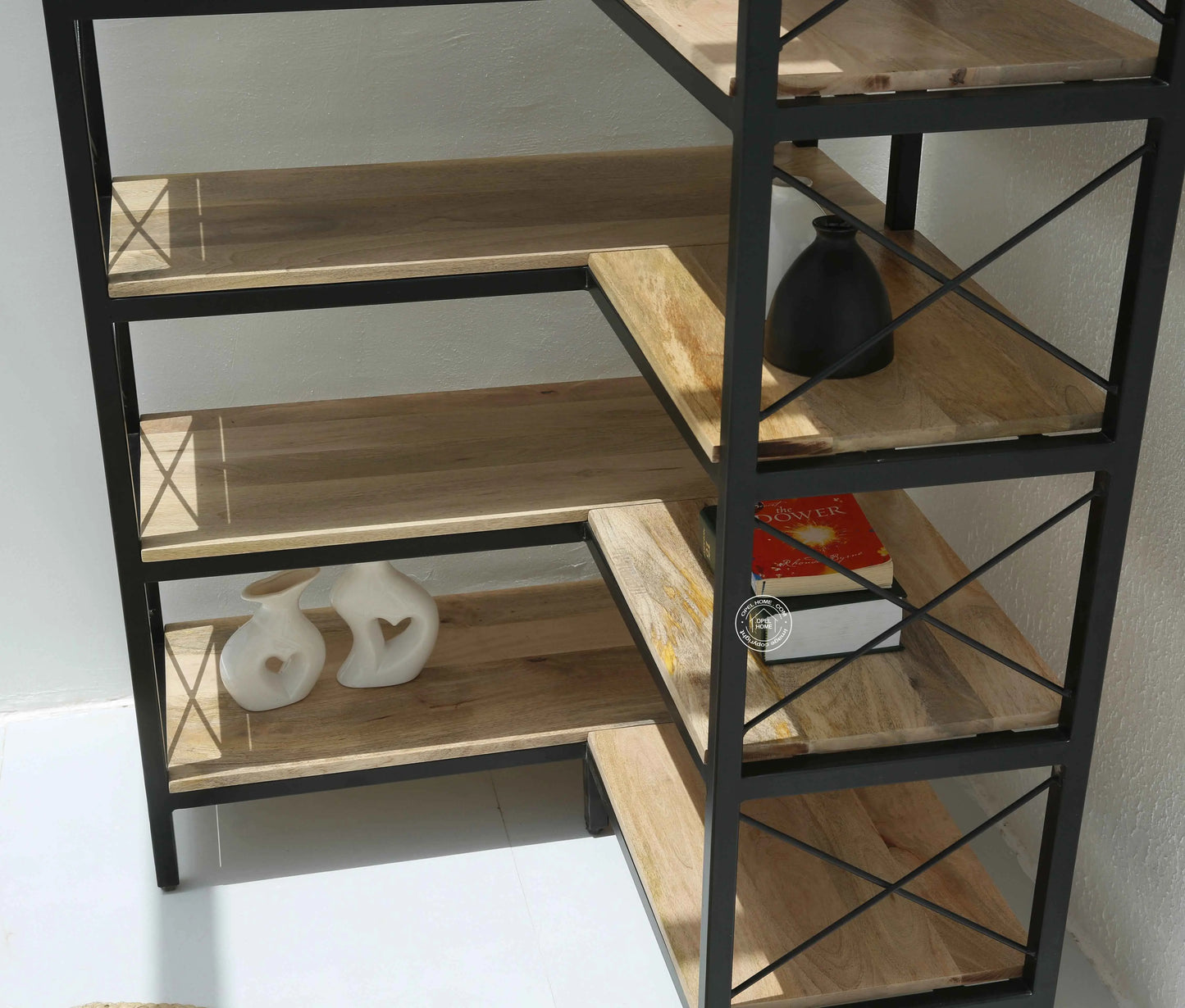 Strip Industrial wooden Bookshelves