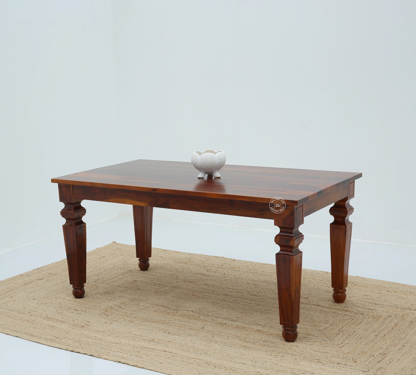 Sunset Wooden 4 Seater Dining Table – (Only Table) , Honey finish | Opelhome UAE - Opelhome