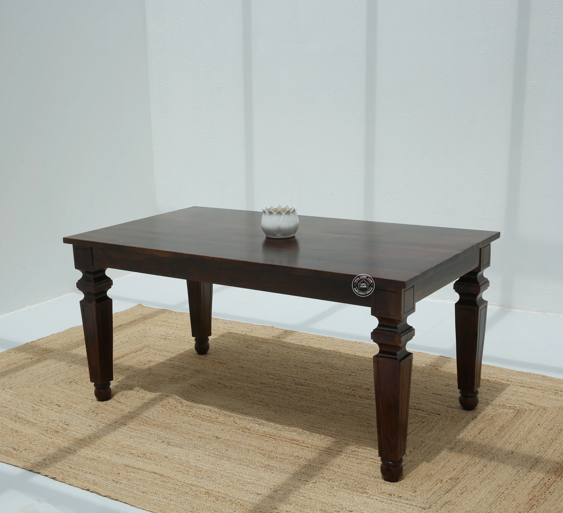 Sunset Wooden 4 Seater Dining Table – (Only Table) , Walnut finish | Opelhome UAE - Opelhome