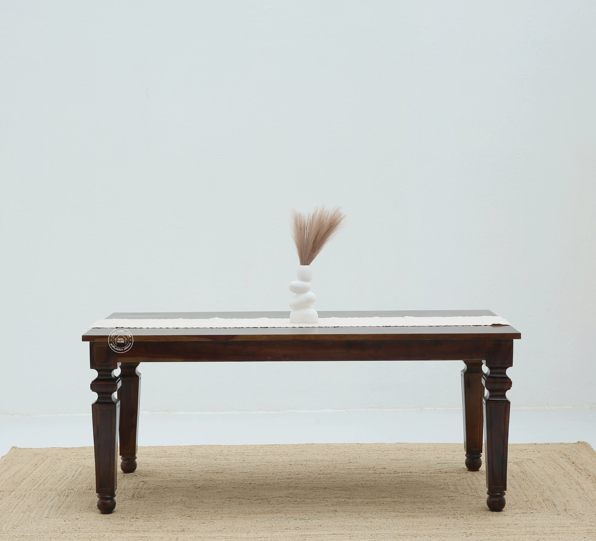 Sunset Wooden 6 Seater Dining Table – (Only Table) , Walnut finish | Opelhome UAE - Opelhome