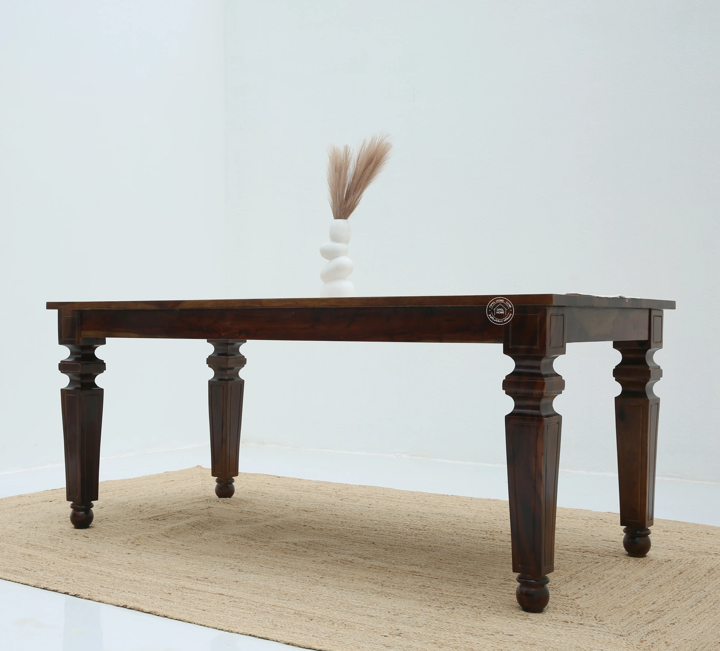 Sunset Wooden 6 Seater Dining Table – (Only Table) , Walnut finish | Opelhome UAE - Opelhome