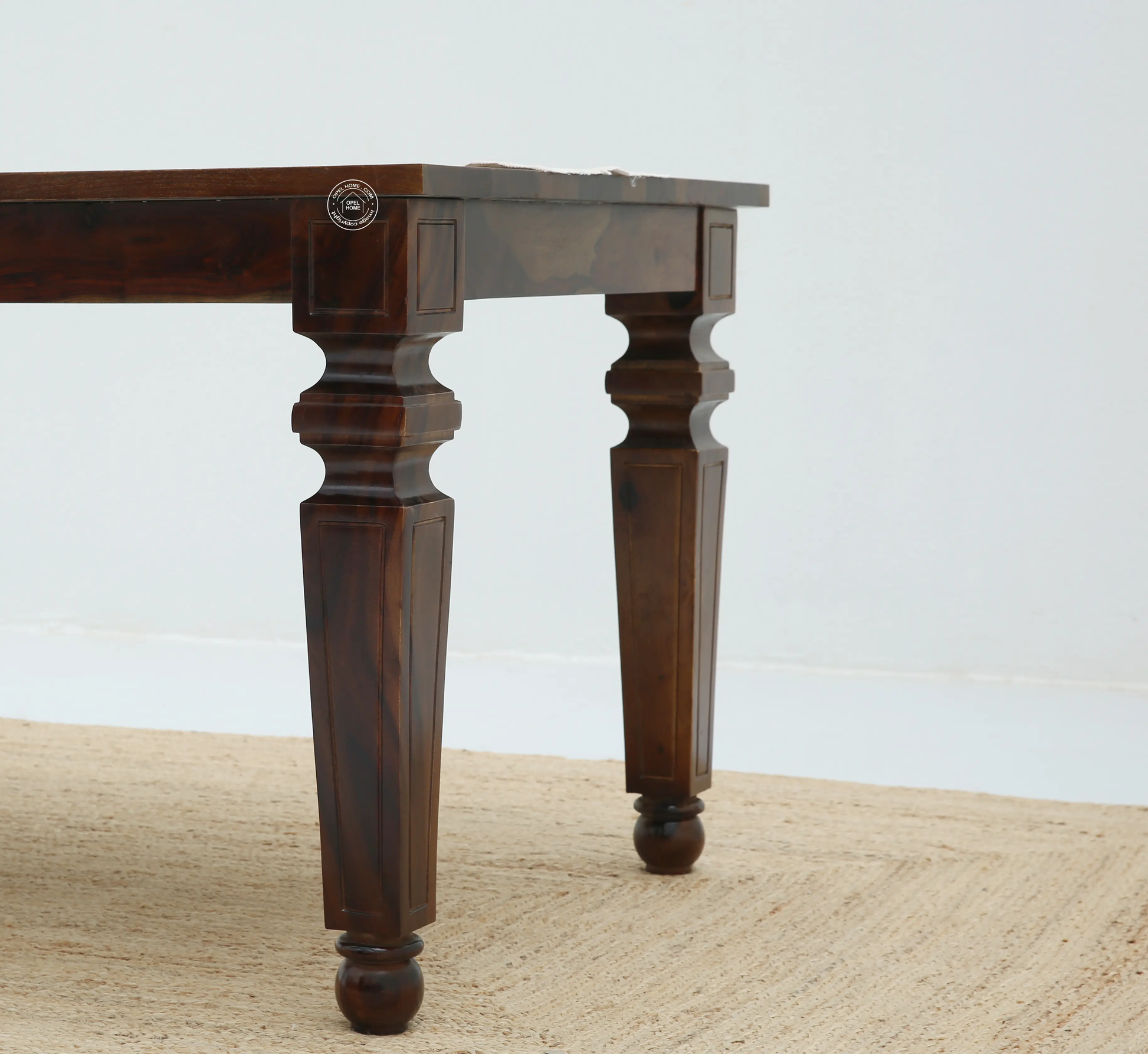 Sunset Wooden 6 Seater Dining Table – (Only Table) , Walnut finish | Opelhome UAE - Opelhome