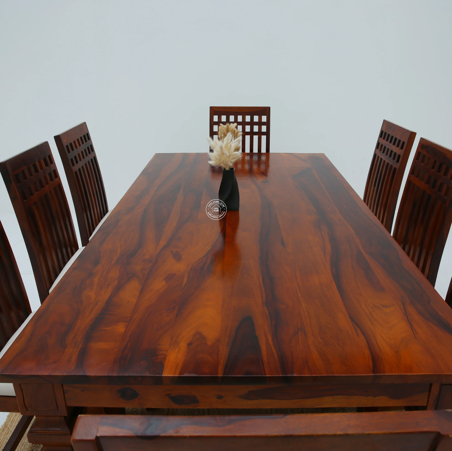 Sunset Wooden 8 Seater Dining Table –  (Only Table) Honey finish | Opelhome UAE - Opelhome