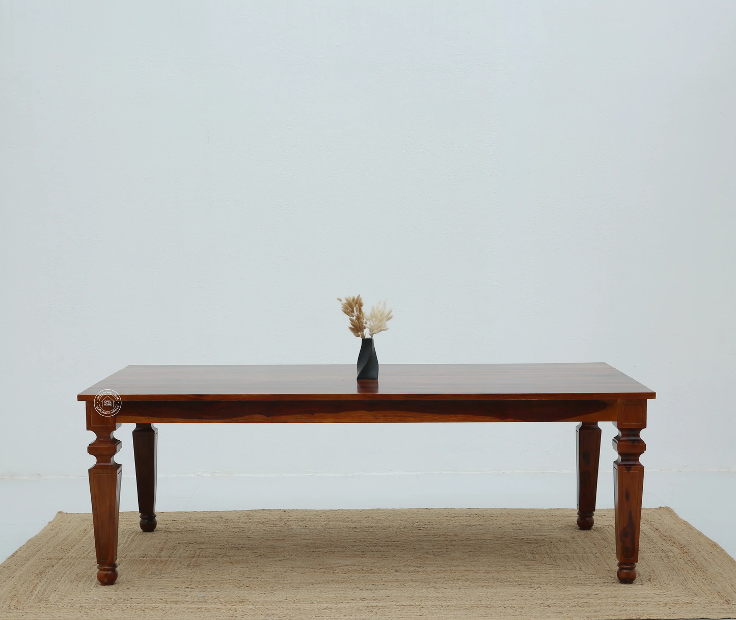 Sunset Wooden 8 Seater Dining Table –  (Only Table) Honey finish | Opelhome UAE - Opelhome