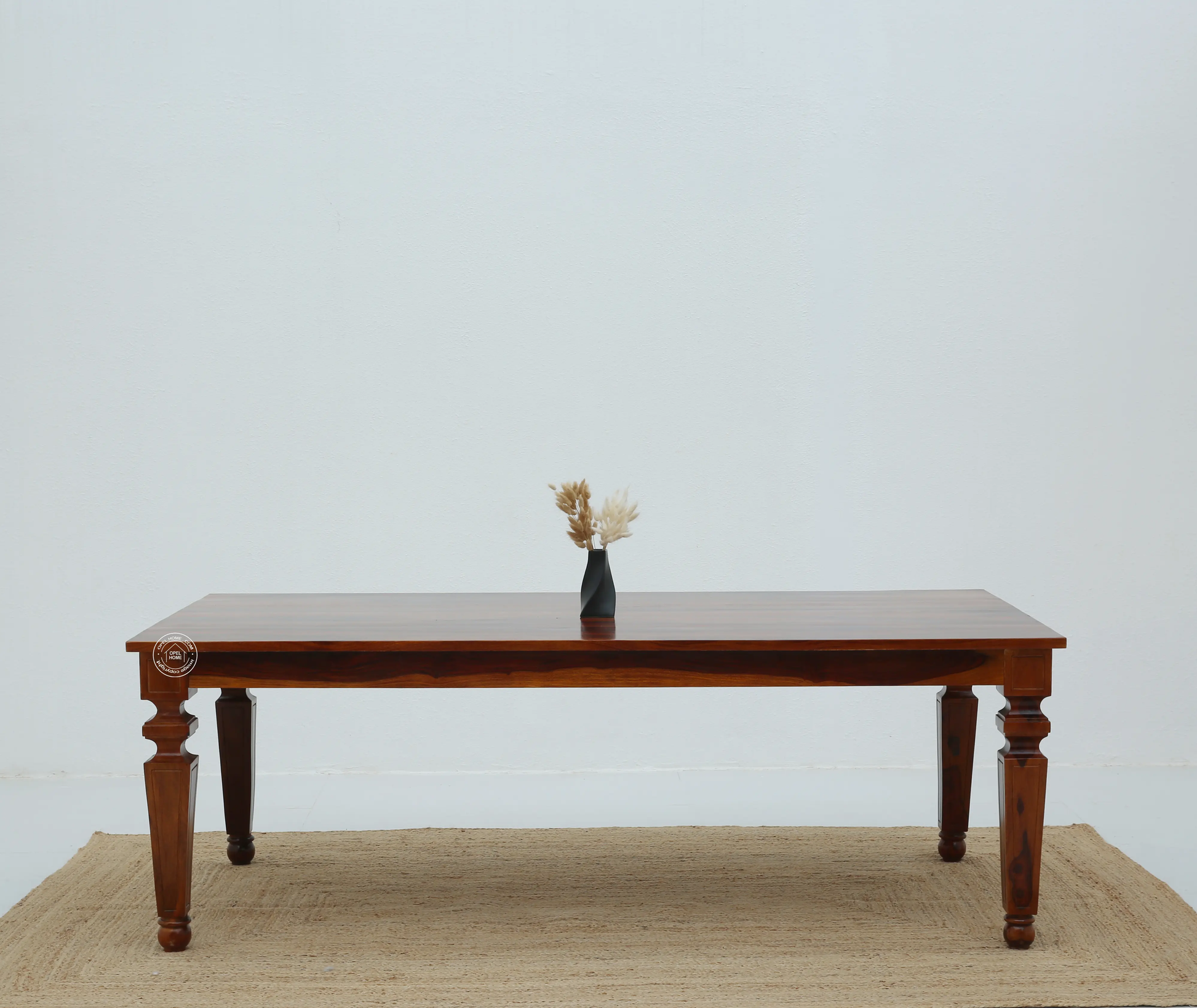 Sunset Wooden 8 Seater Dining Table –  (Only Table) Honey finish | Opelhome UAE - Opelhome