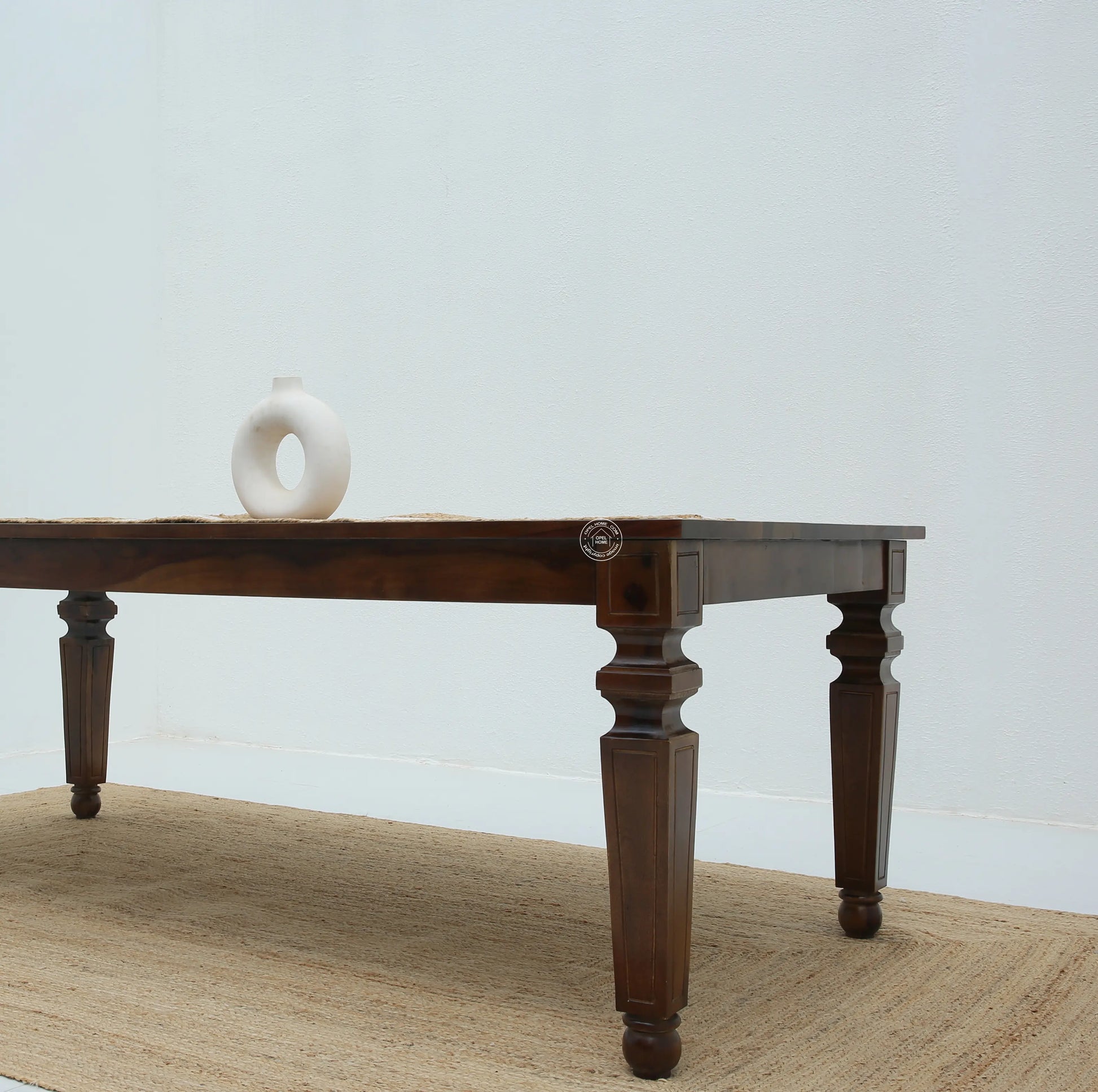 Sunset Wooden 8 Seater Dining Table –  (Only Table) Walnut finish | Opelhome UAE - Opelhome