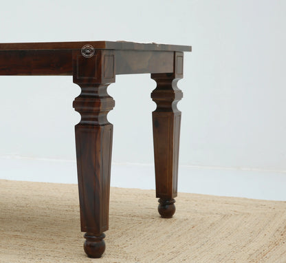 Sunset Wooden 6 Seater Dining Table – (Only Table) , Walnut finish | Opelhome UAE - Opelhome