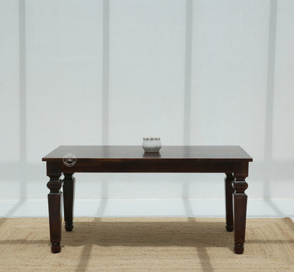 Sunset Wooden 4 Seater Dining Table – (Only Table) , Walnut finish | Opelhome UAE - Opelhome