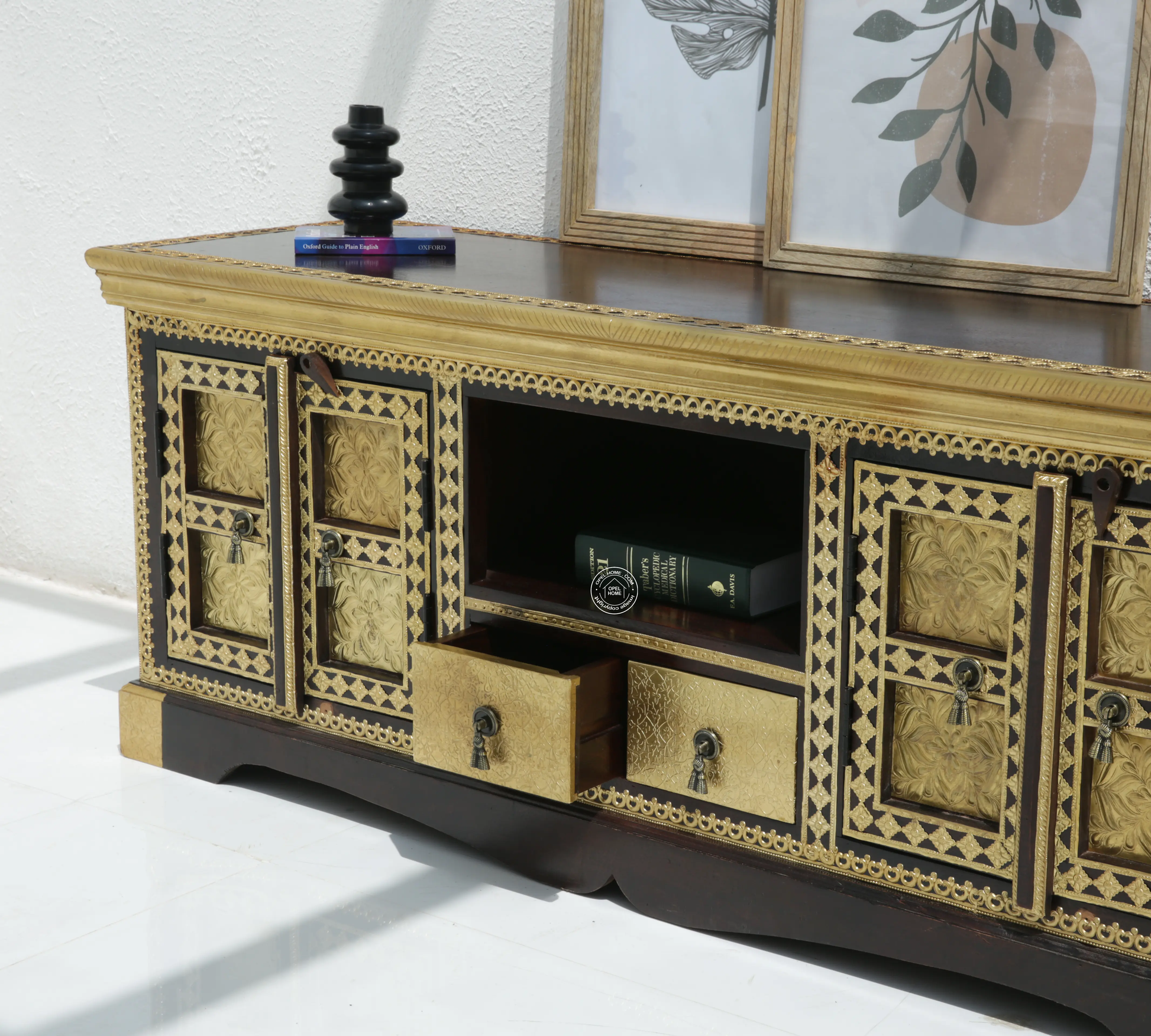 Tannis Brass FTD TV Stand - Opelhome