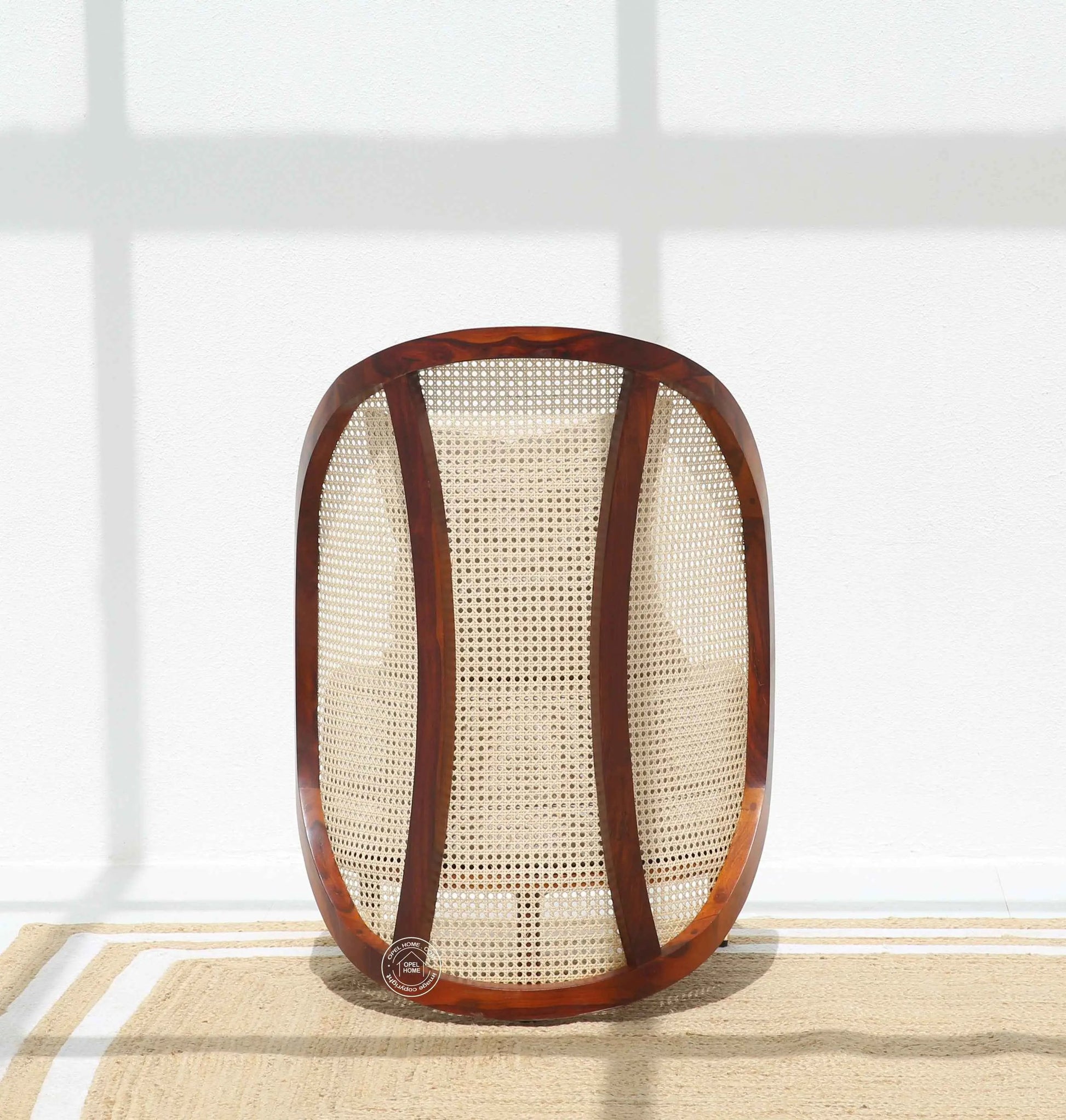 Tone Rattan Lounge Chair – Solid Rosewood Frame, Natural Cane & Pillow | Opelhome UAE