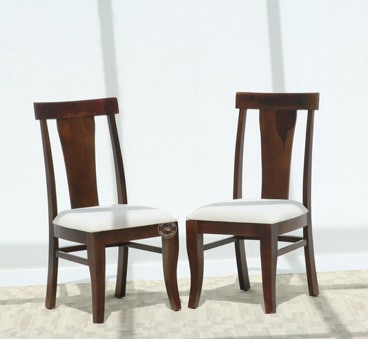 Varnis Wooden Dining Chair – (Only one pcs), Walnut finish | Opelhome UAE - Opelhome