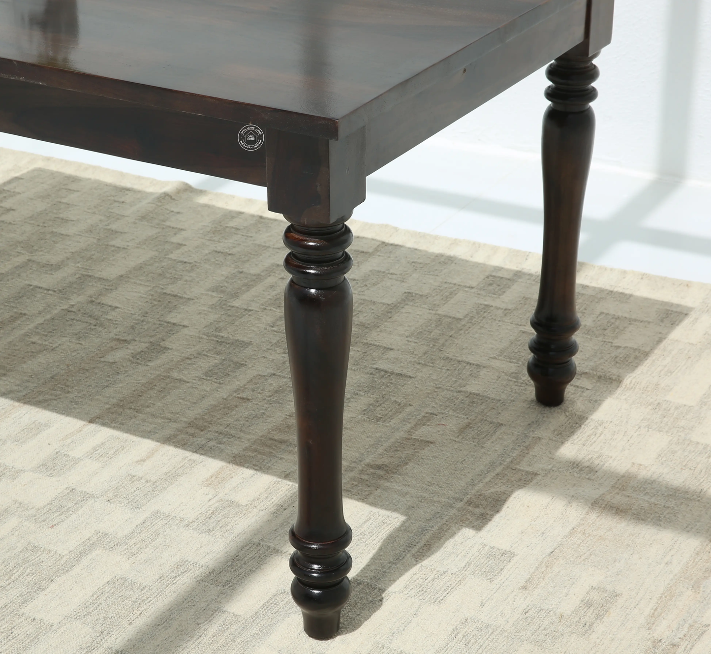 Verdura Wooden 6 Seater Dining Table – (Only Table) , Walnut finish | Opelhome UAE - Opelhome