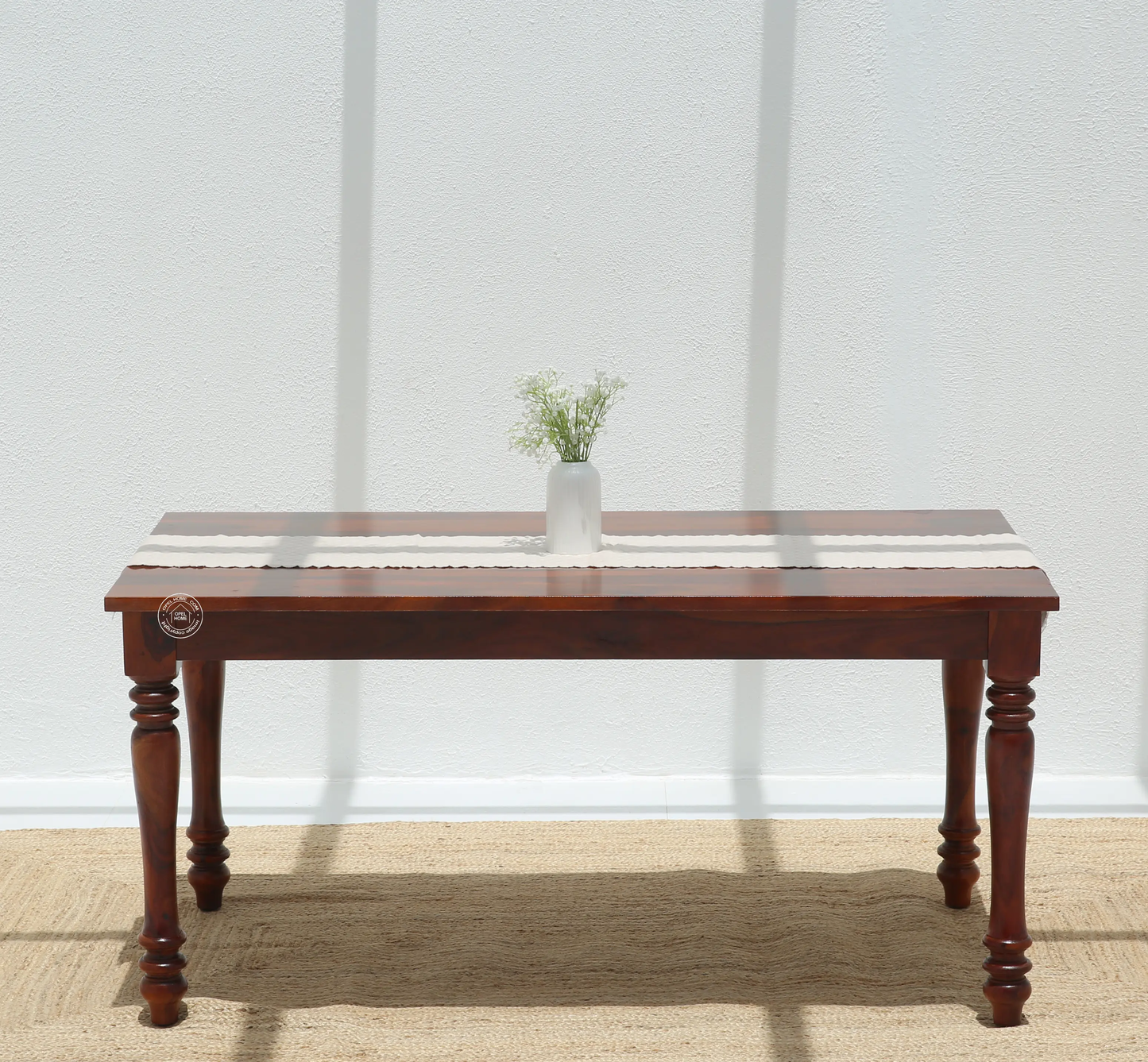 Verdura Wooden 4 Seater Dining Table – (Only Table) , Honey finish | Opelhome UAE - Opelhome