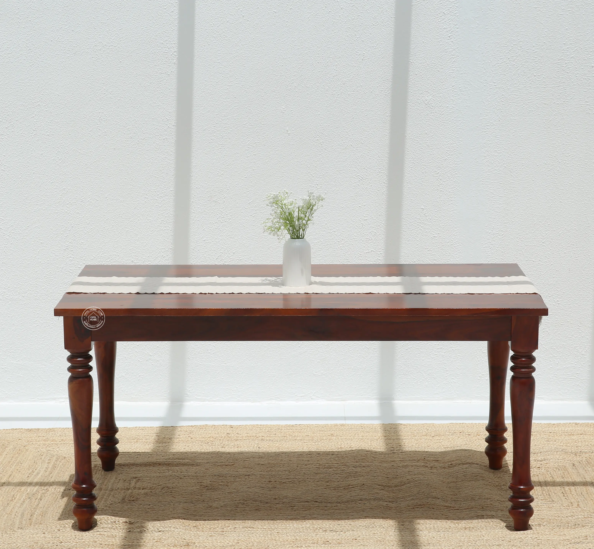 Verdura Wooden 4 Seater Dining Table – (Only Table) , Honey finish | Opelhome UAE - Opelhome