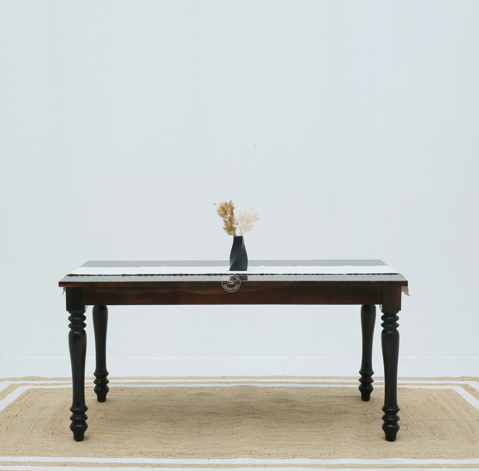 Verdura Wooden 4 Seater Dining Table – (Only Table) , Walnut finish | Opelhome UAE - Opelhome