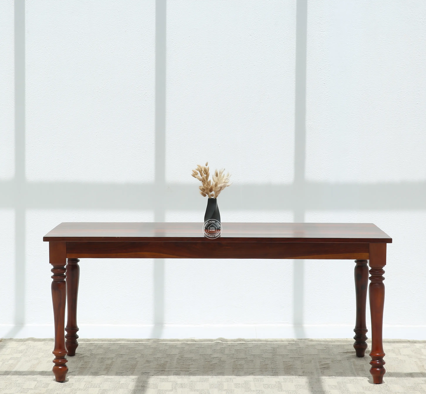 Verdura Wooden 6 Seater Dining Table – (Only Table) , Honey finish | Opelhome UAE - Opelhome