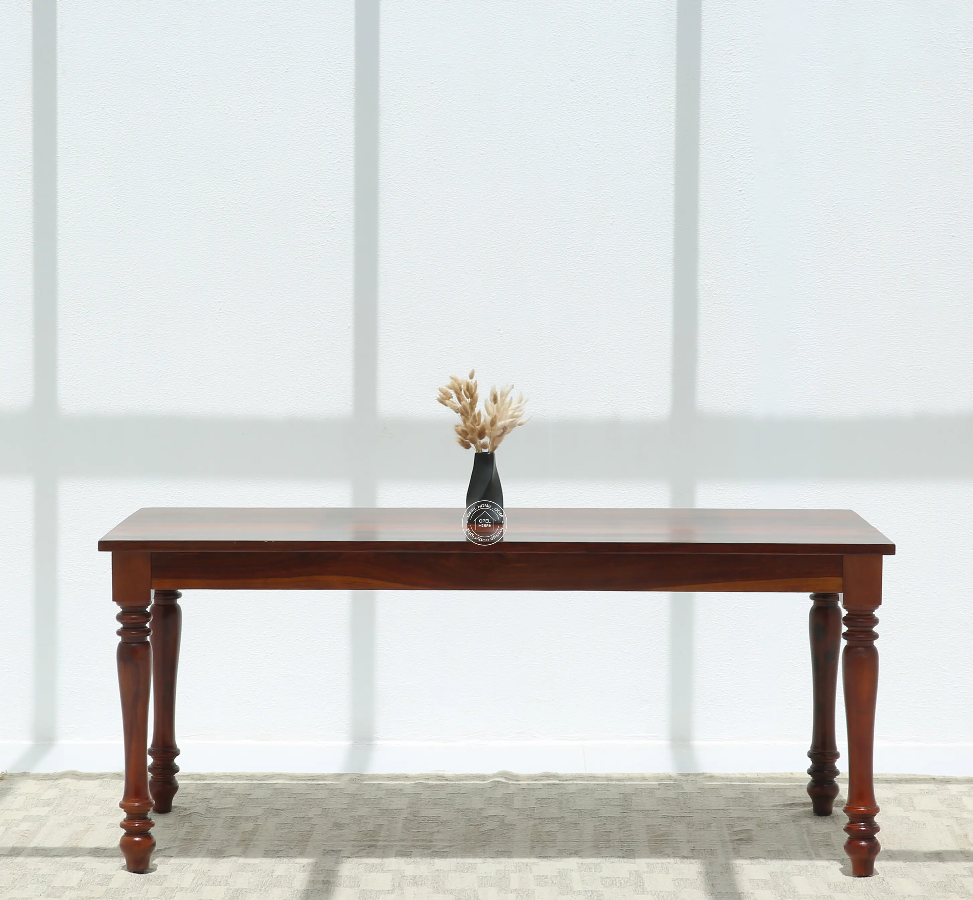 Verdura Wooden 6 Seater Dining Table – (Only Table) , Honey finish | Opelhome UAE - Opelhome