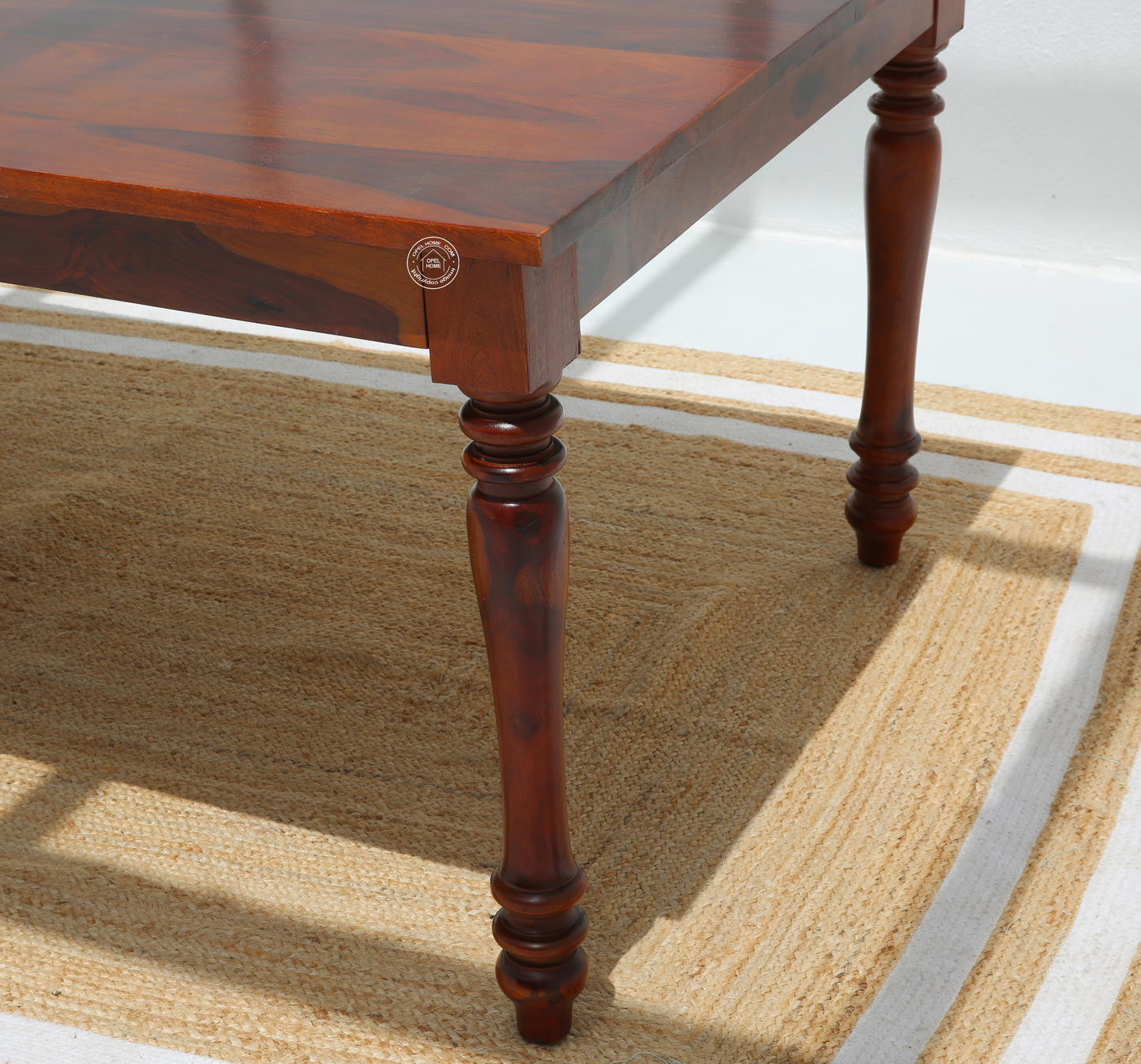 Verdura Wooden 8 Seater Dining Table – (Only Table) , Honey finish | Opelhome UAE - Opelhome