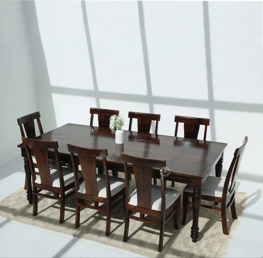 Verdura Wooden 8 Seater Dining Table – (Only Table) , Walnut finish | Opelhome UAE - Opelhome