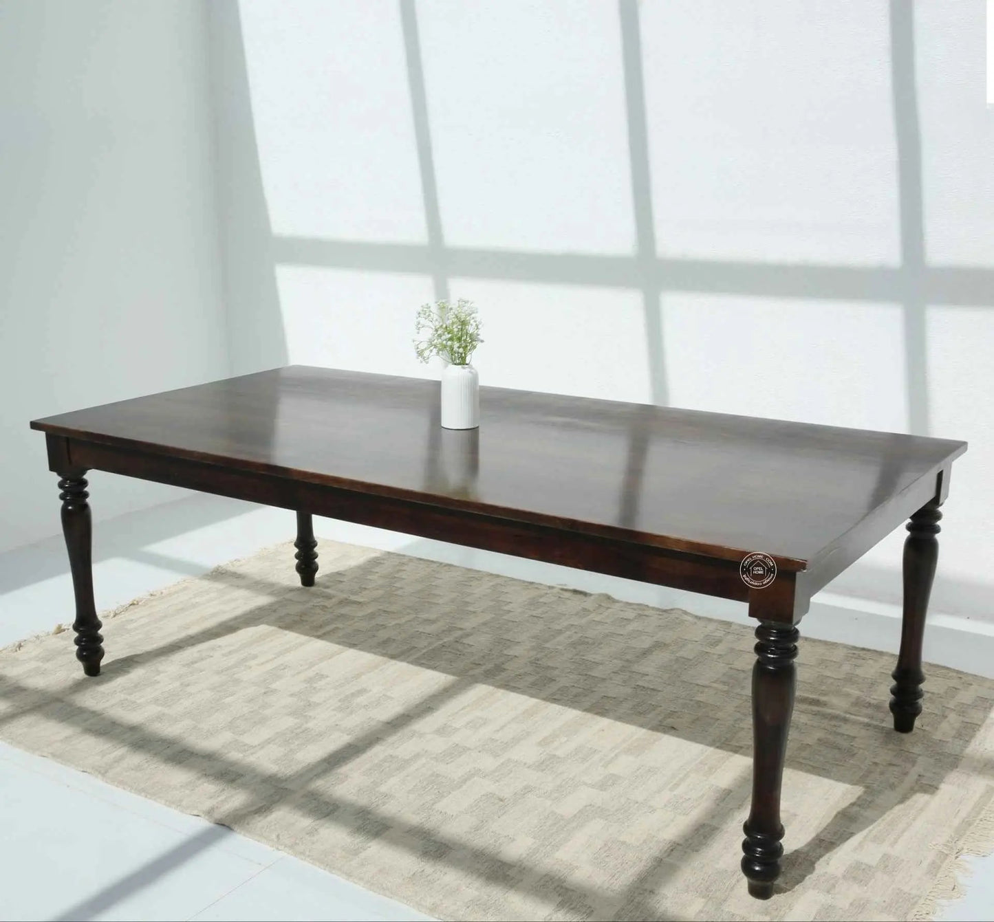 Verdura Wooden 8 Seater Dining Table – (Only Table) , Walnut finish | Opelhome UAE