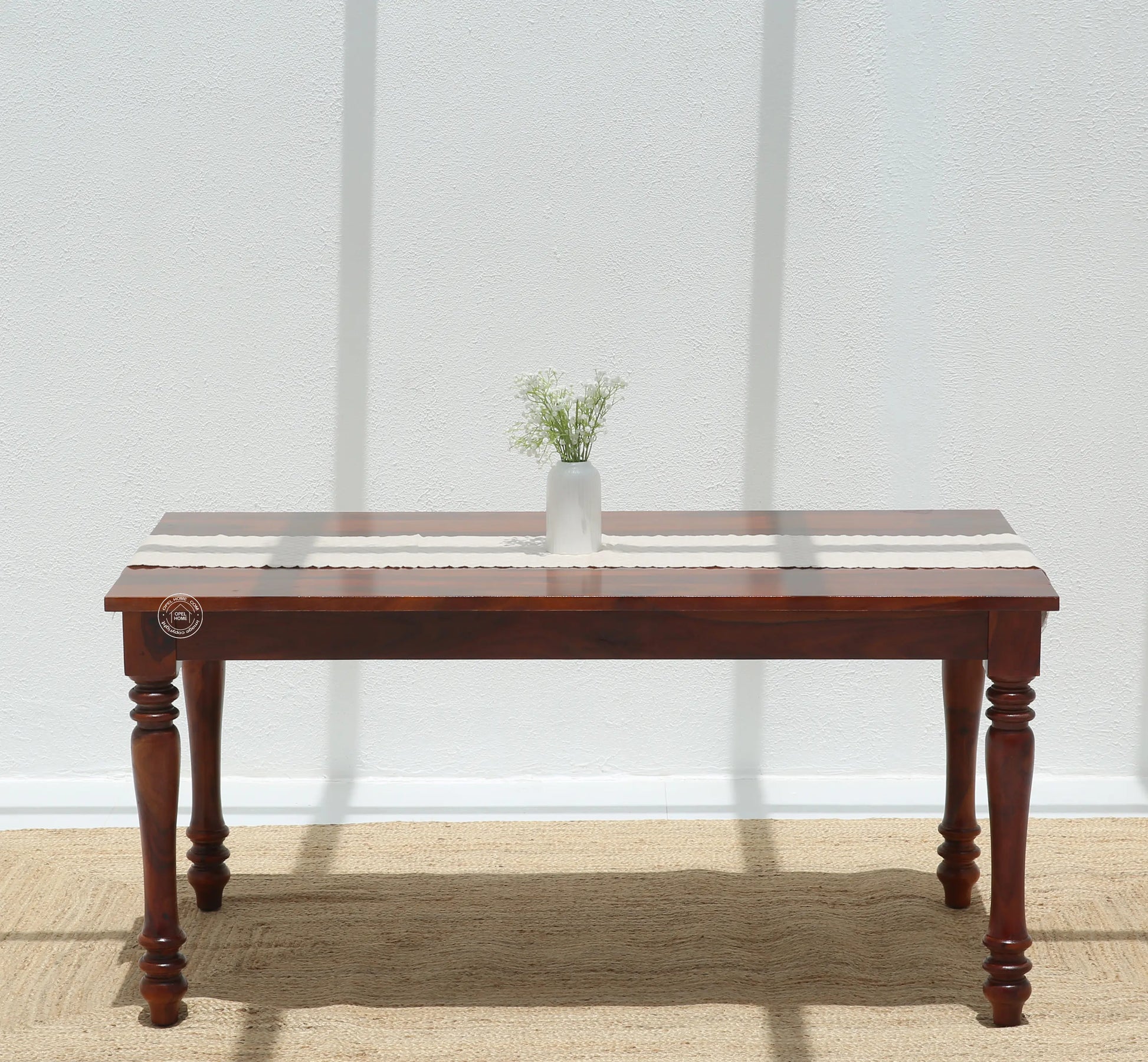 Verdura Wooden 4 Seater Dining Table – (Only Table) , Honey finish | Opelhome UAE - Opelhome