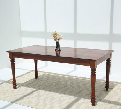 Verdura Wooden 6 Seater Dining Table – (Only Table) , Honey finish | Opelhome UAE - Opelhome