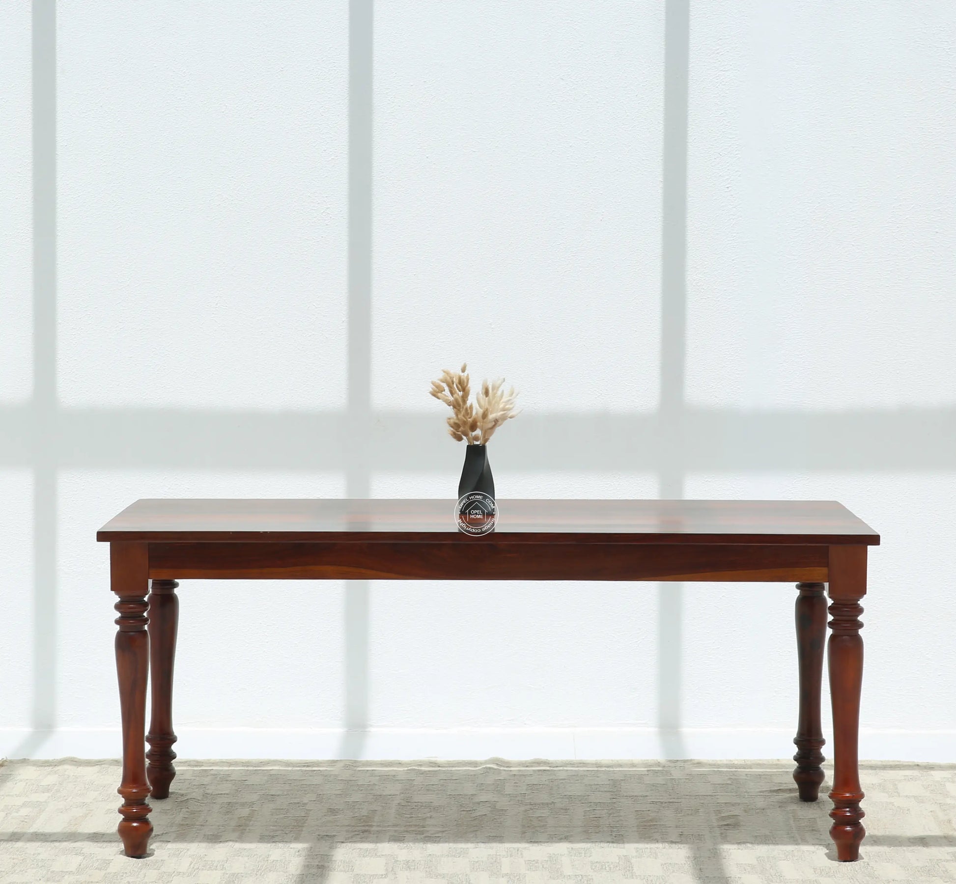 Verdura Wooden 6 Seater Dining Table – (Only Table) , Honey finish | Opelhome UAE - Opelhome