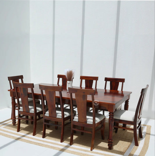 Verdura Wooden 8 Seater Dining Table – (Only Table) , Honey finish | Opelhome UAE - Opelhome