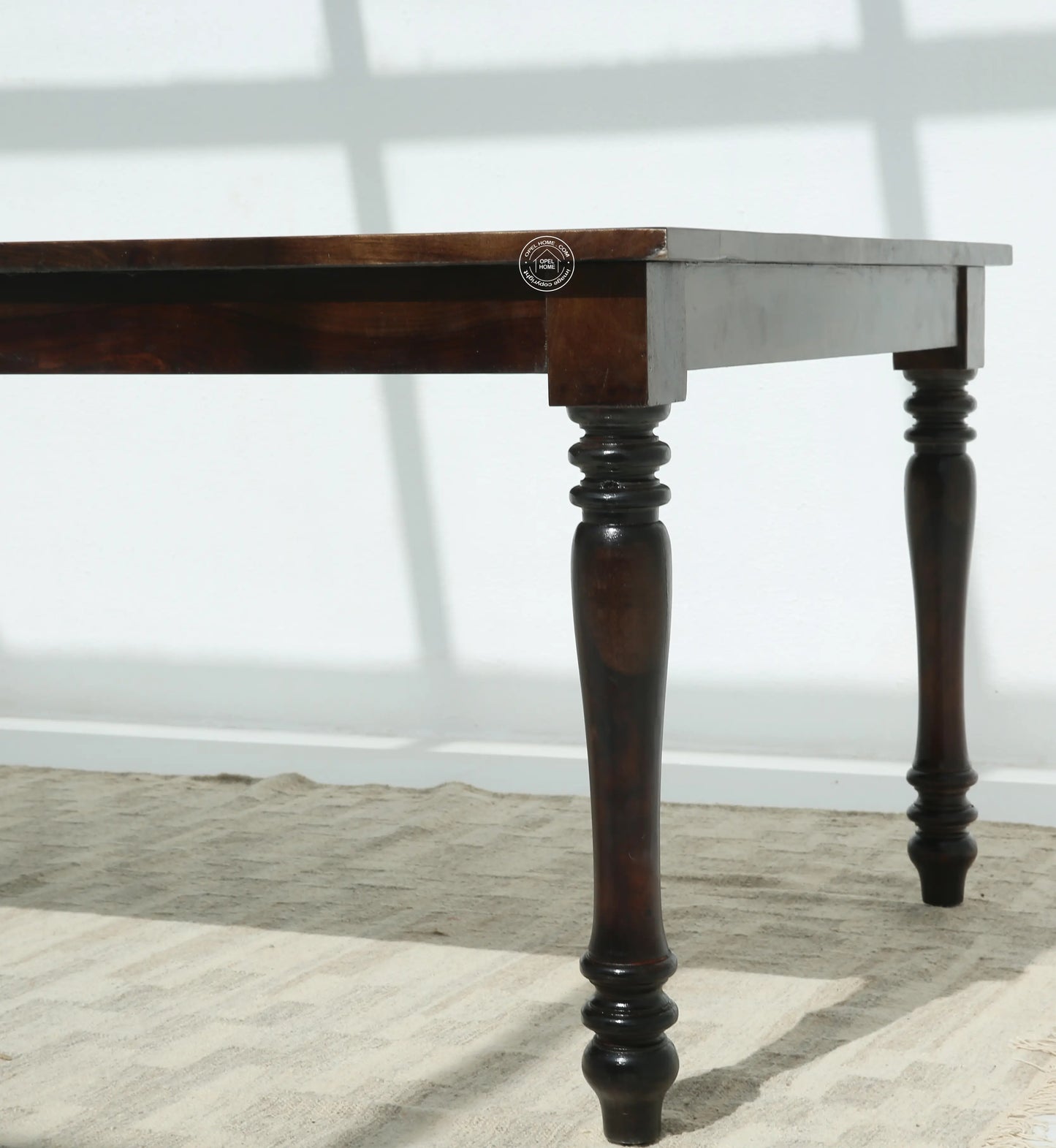Verdura Wooden 8 Seater Dining Table – (Only Table) , Walnut finish | Opelhome UAE - Opelhome