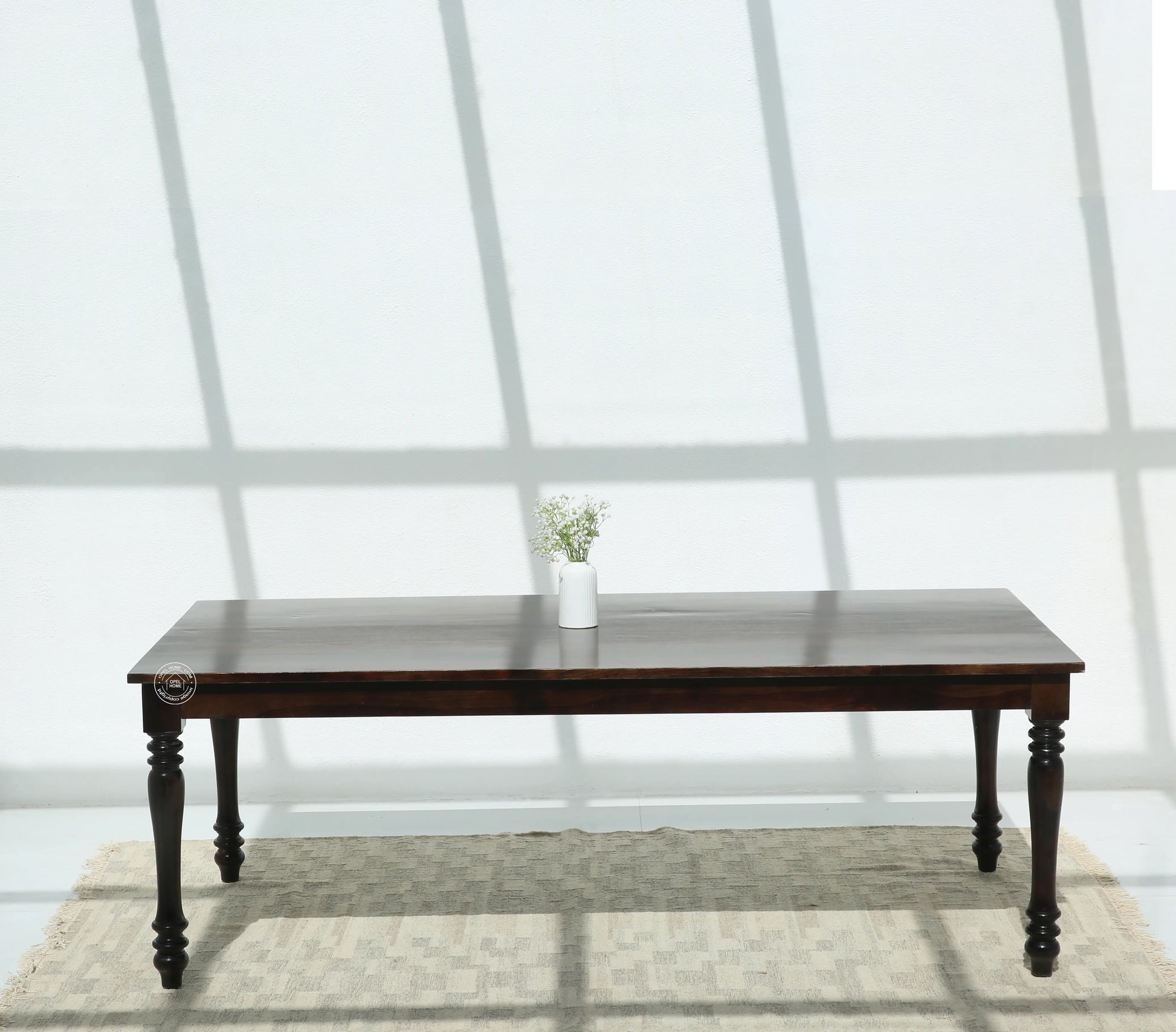 Verdura Wooden 8 Seater Dining Table – (Only Table) , Walnut finish | Opelhome UAE