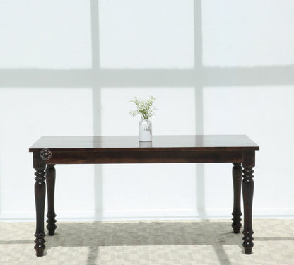 Verdura Wooden 6 Seater Dining Table – (Only Table) , Walnut finish | Opelhome UAE - Opelhome