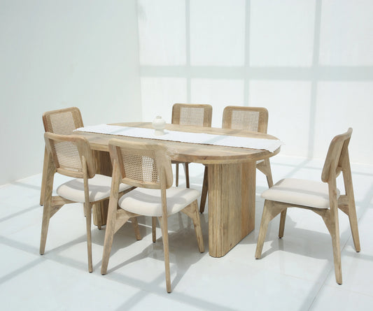 Veya Wooden Dining Table – Only Table, Multiple Sizes, Solid Mango Wood | Opelhome UAE Opel Home