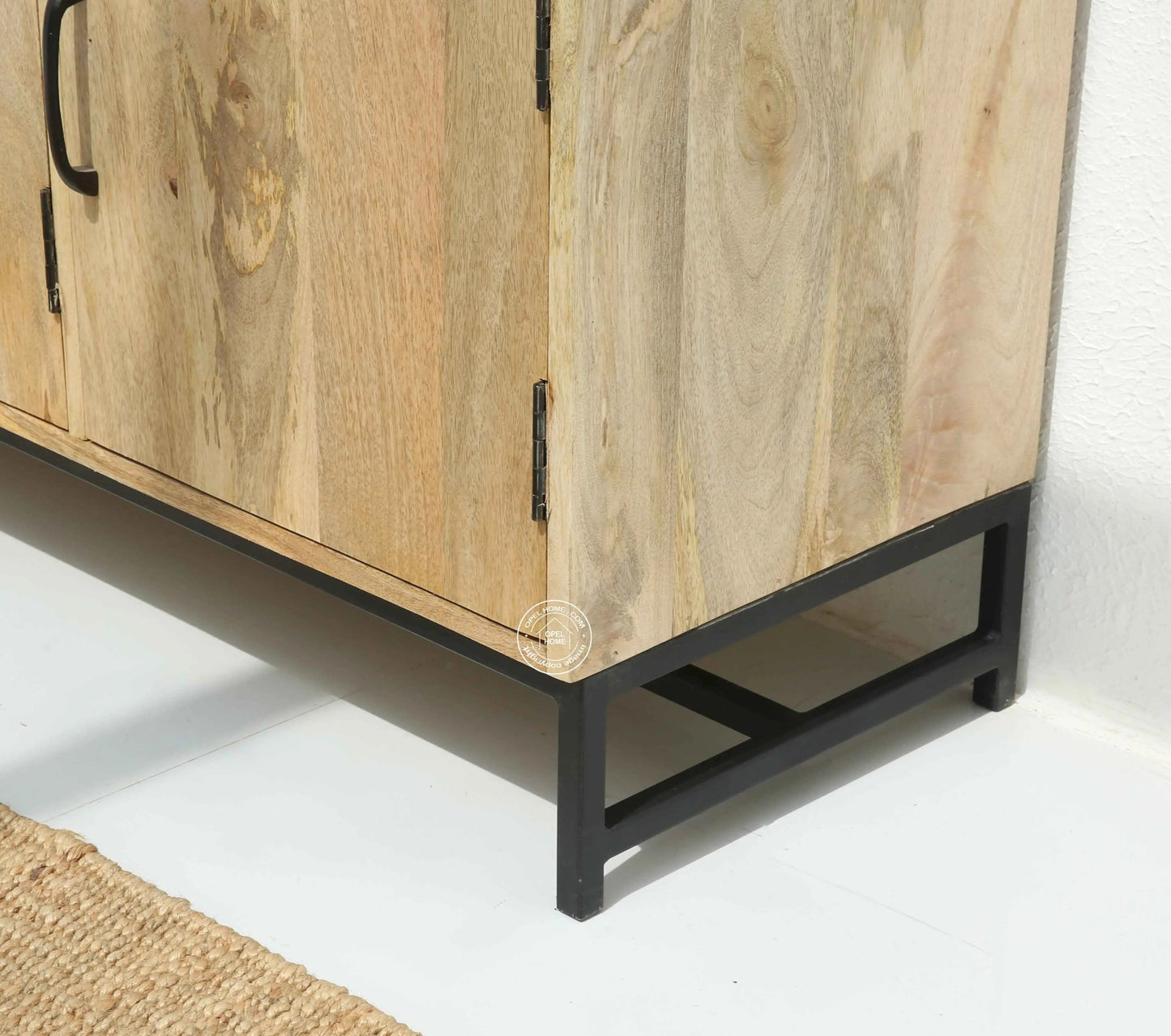 Warn Wooden Classic Design Sideboard – Solid Mango Wood, Natural Finish | Opelhome UAE