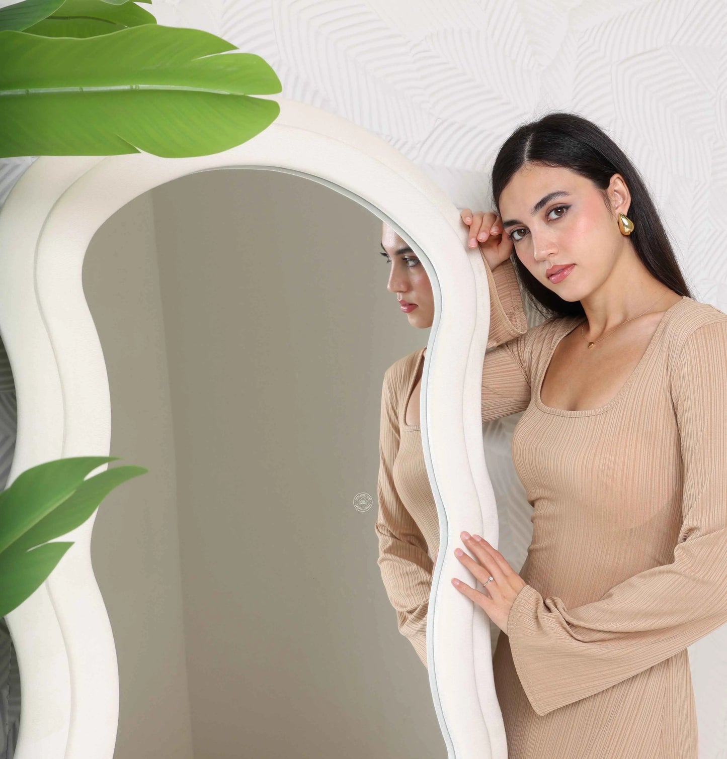 White Irregular Frame Mirror | Opelhome UAE
