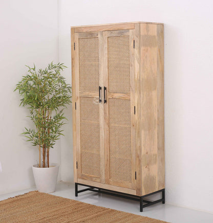 Wine 2 Door  Rattan Closet