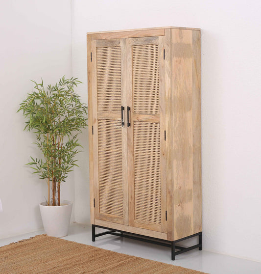 Wine 2 Door  Rattan Closet