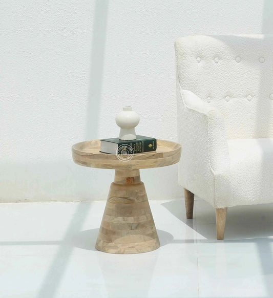 Zack Wooden Side Table – Solid Mango Wood, 48 cm | Opelhome UAE