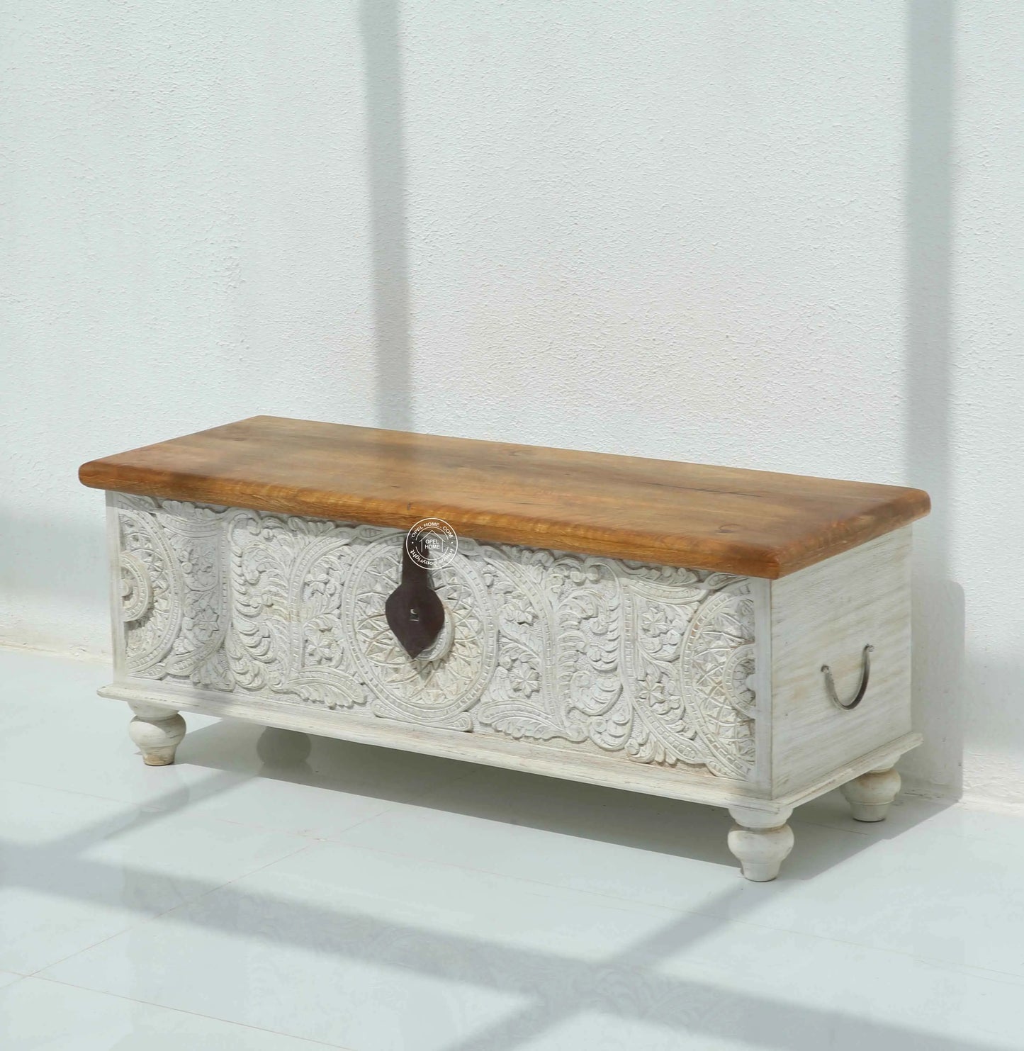 Zaya wooden Carved Trunk Box