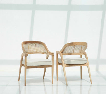 Zeno Acacia Wood Dining Chair – (Only one pcs) | Opelhome UAE