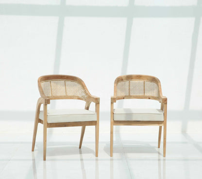 Zeno Acacia Wood Dining Chair – (Only one pcs) | Opelhome UAE