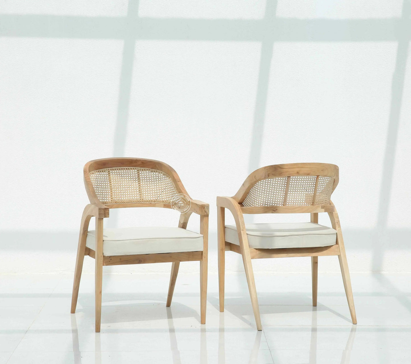 Zeno Acacia Wood Dining Chair – (Only one pcs) | Opelhome UAE